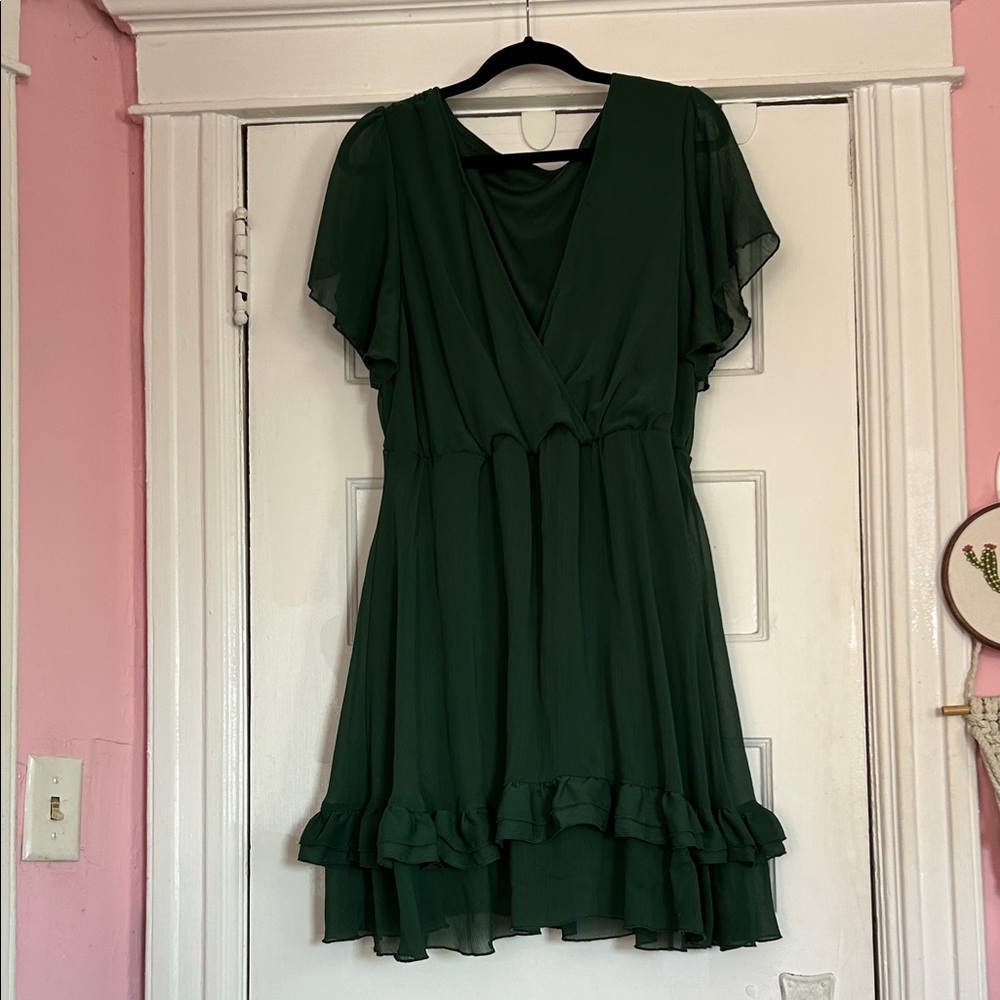 Green Ruffle Dress